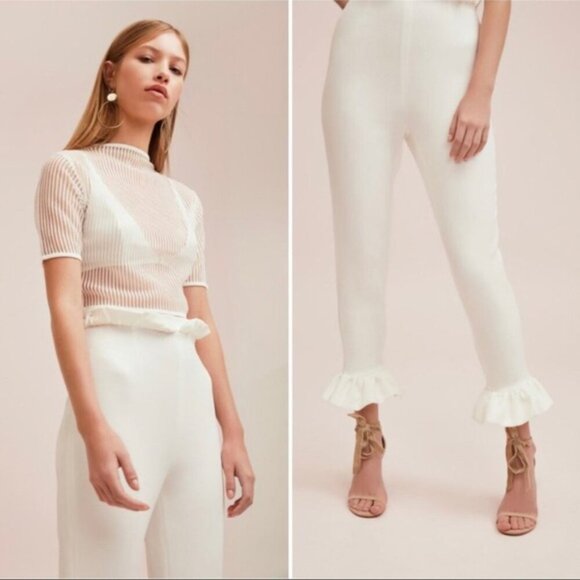 Keepsake The Label Only Love High Waist Ruffle Pant in Ivory Size XXS/S NWT - Picture 2 of 8